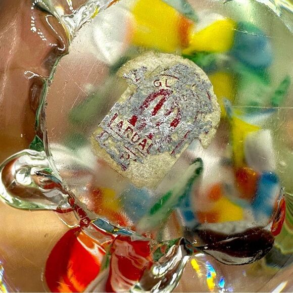 Lenwile Glass Ardalt Millefiori Rabbit Bunny Paperweight Art Glass Vintage Japan - Picture 4 of 4